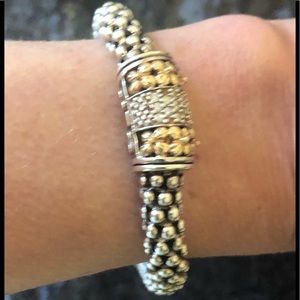 Gabrielle Bruni diamond gold and sterling bracelet PRICE FIRM